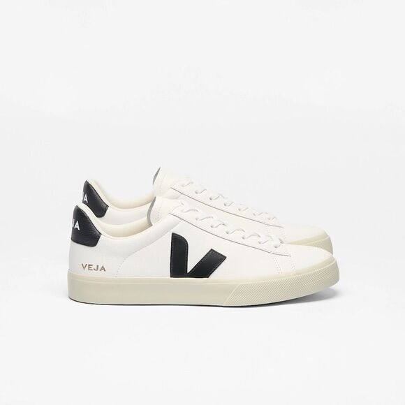 Veja CAMPO LEATHER WHITE BLACK Sneakers size 6 - Picture 1 of 10